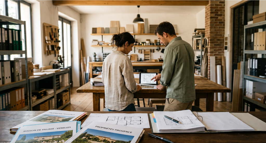 Fratrie associée en discussion dans une entreprise familiale, dialogue entre frère et sœur