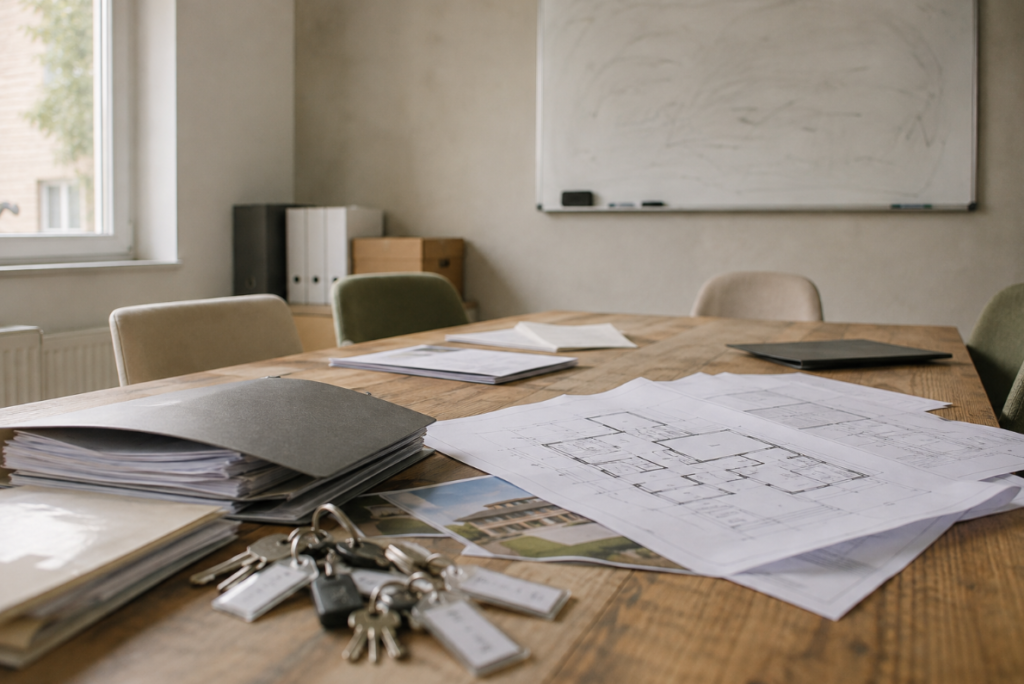 Salle de réunion d'entreprise illustrant des dirigeants qui ne prennent plus les mêmes décisions